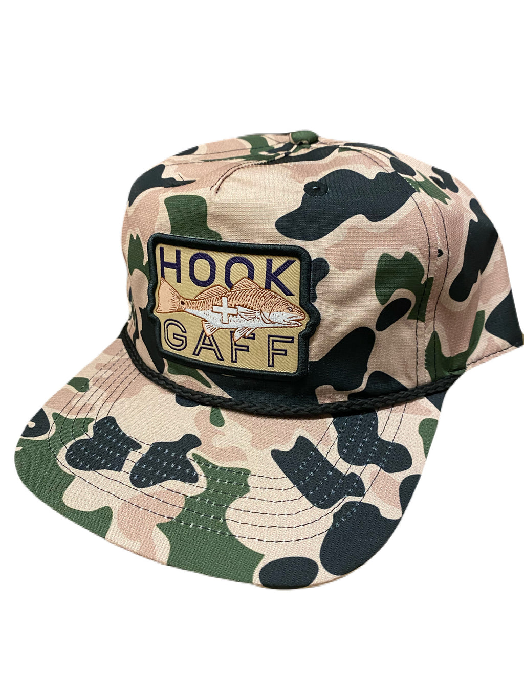 af fish hook monogram cap Redfish Patch Hat