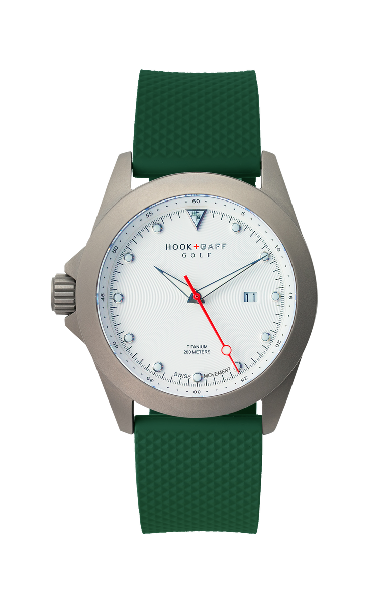 Golf Watch White Dial Hook Gaff