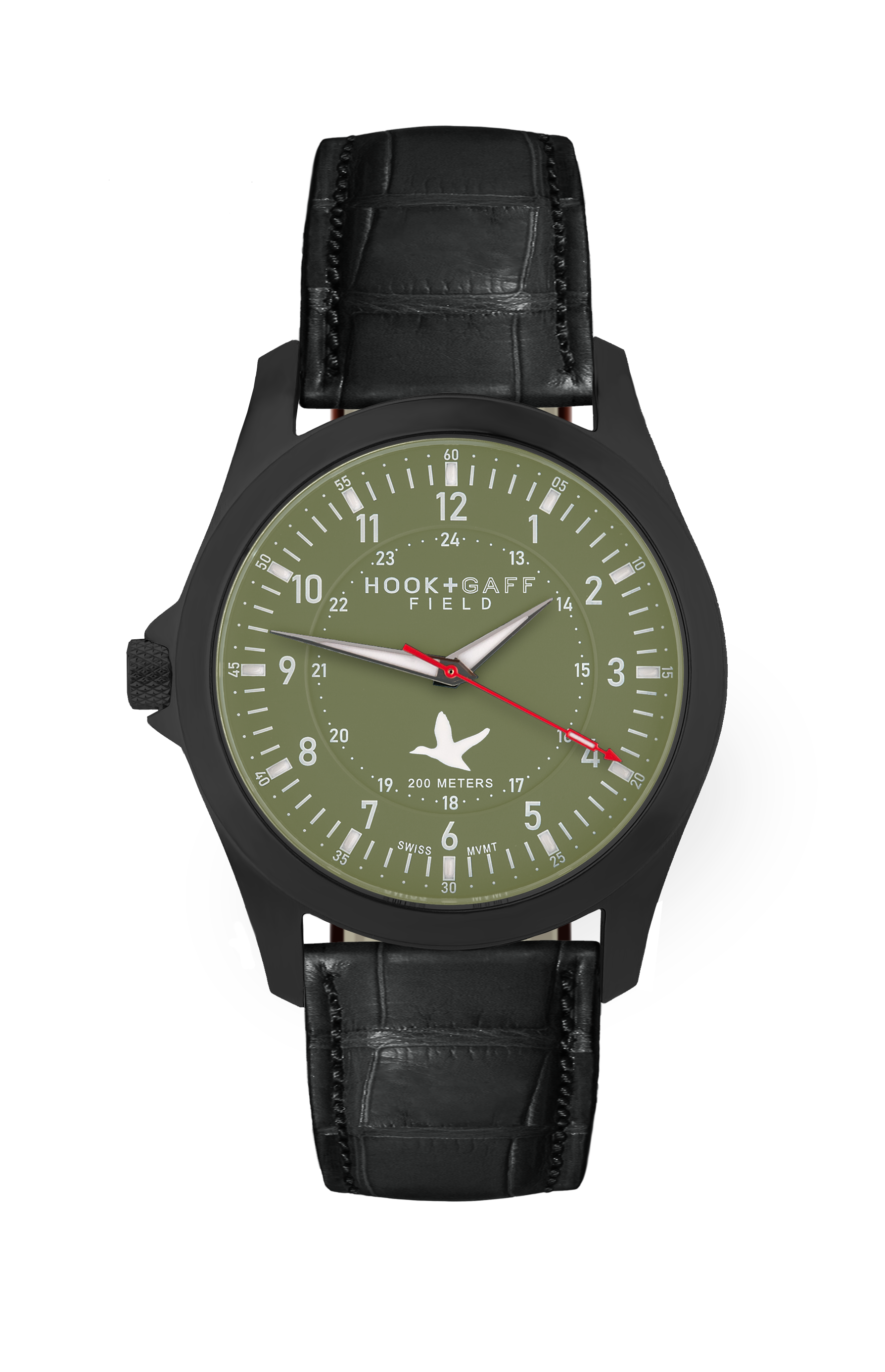 Field Watch Black PVD - Olive Dial