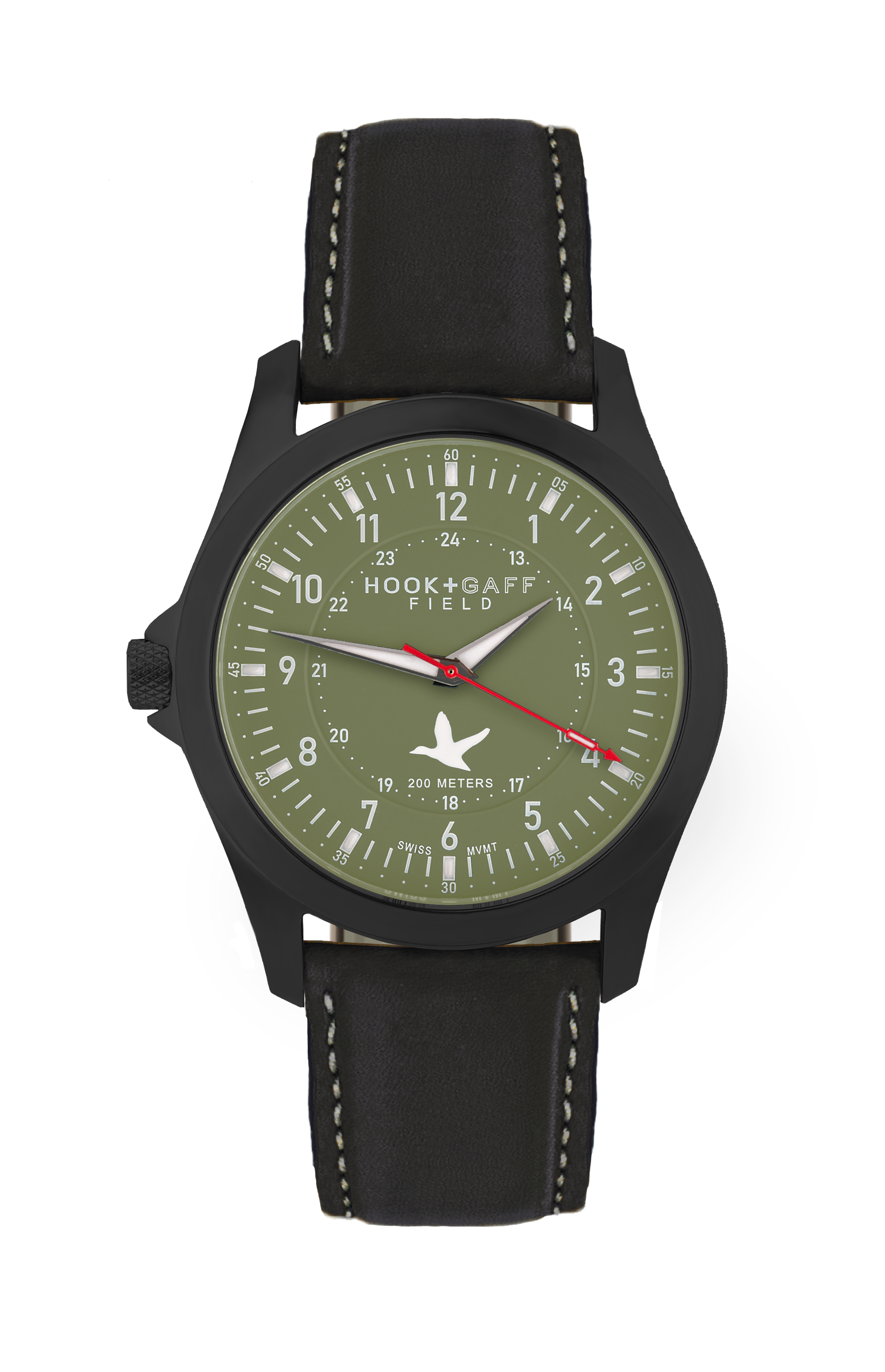 Field Watch Black PVD - Olive Dial