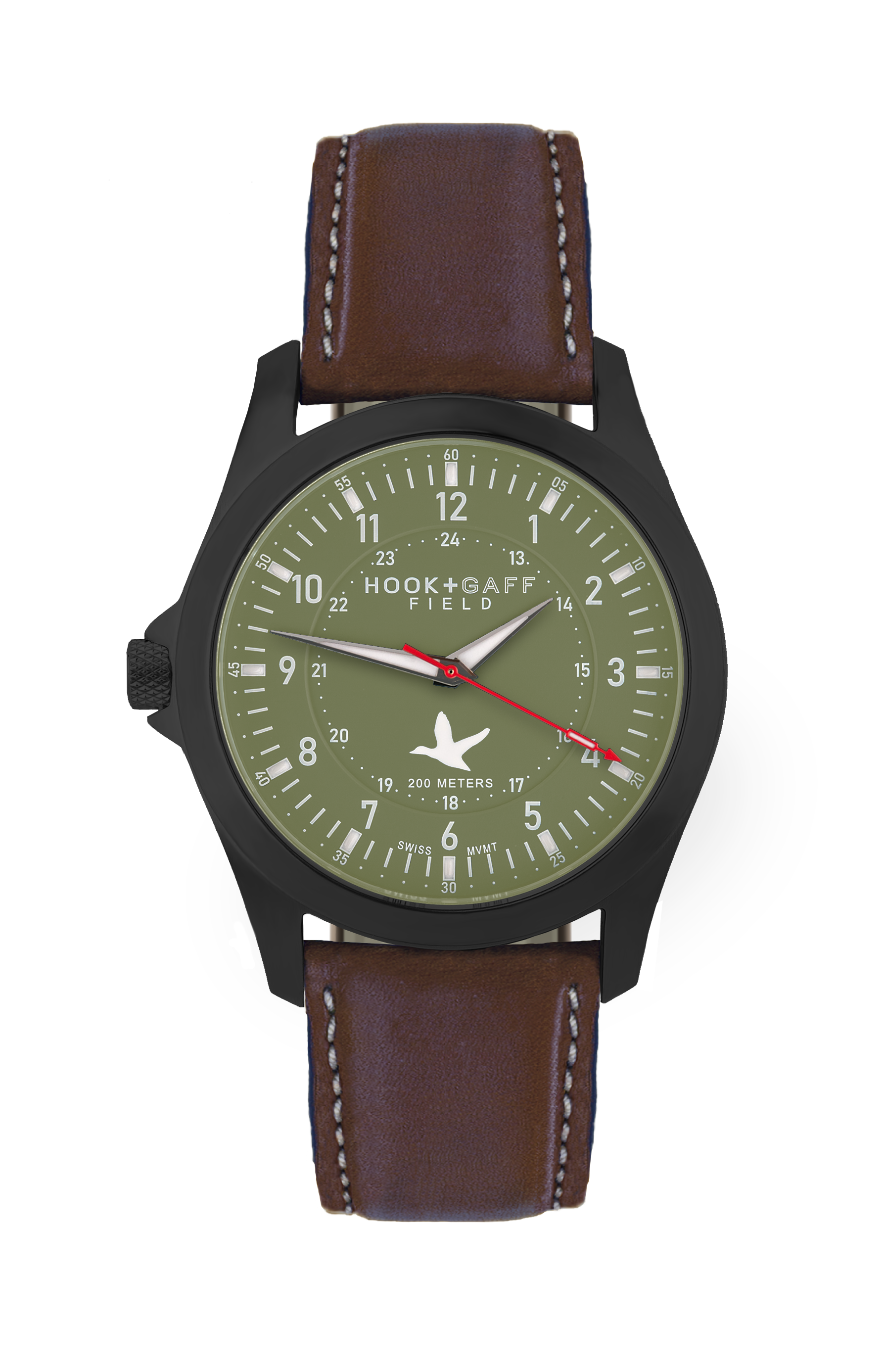 Field Watch Black PVD - Olive Dial