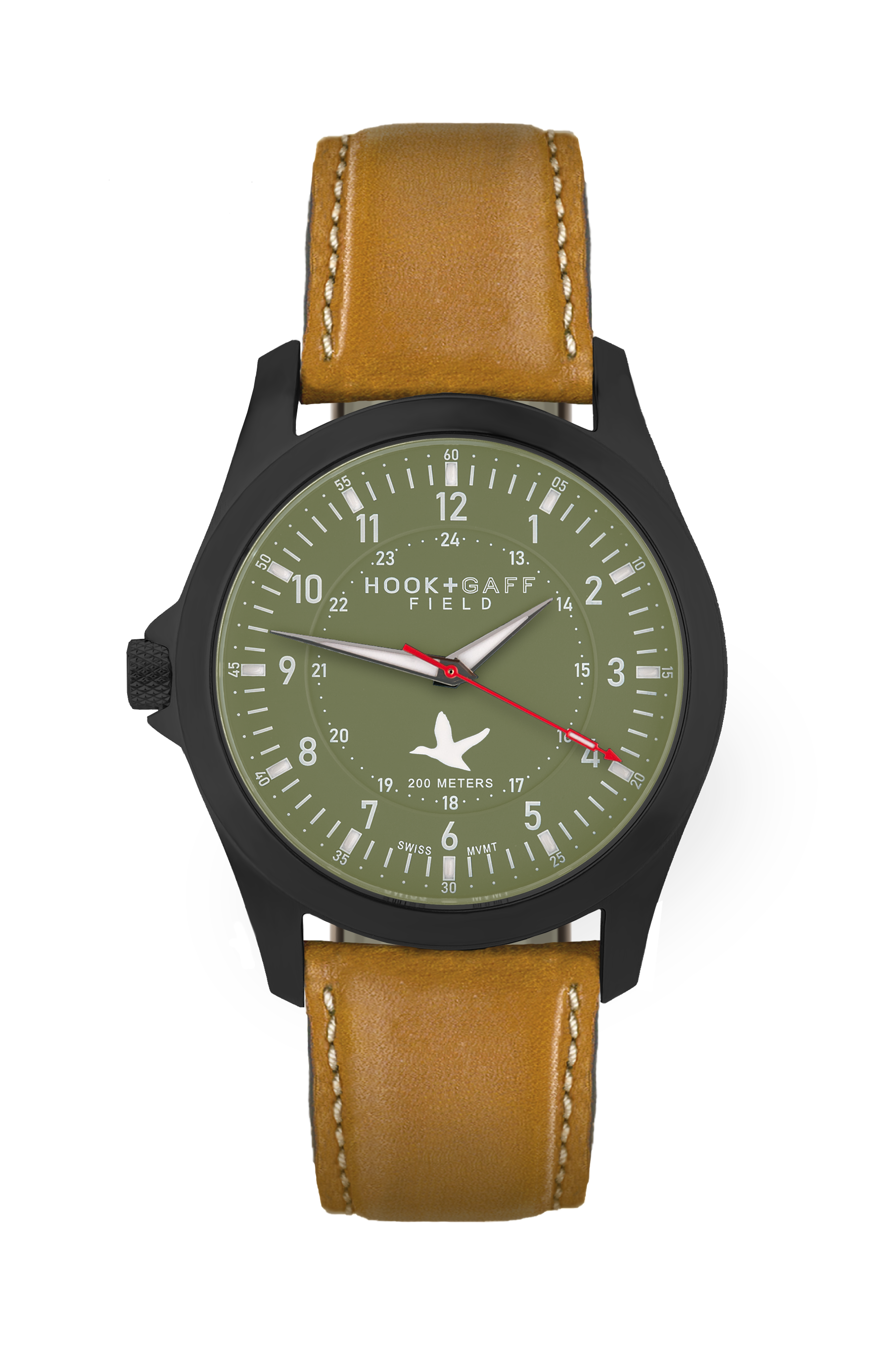 Field Watch Black PVD - Olive Dial