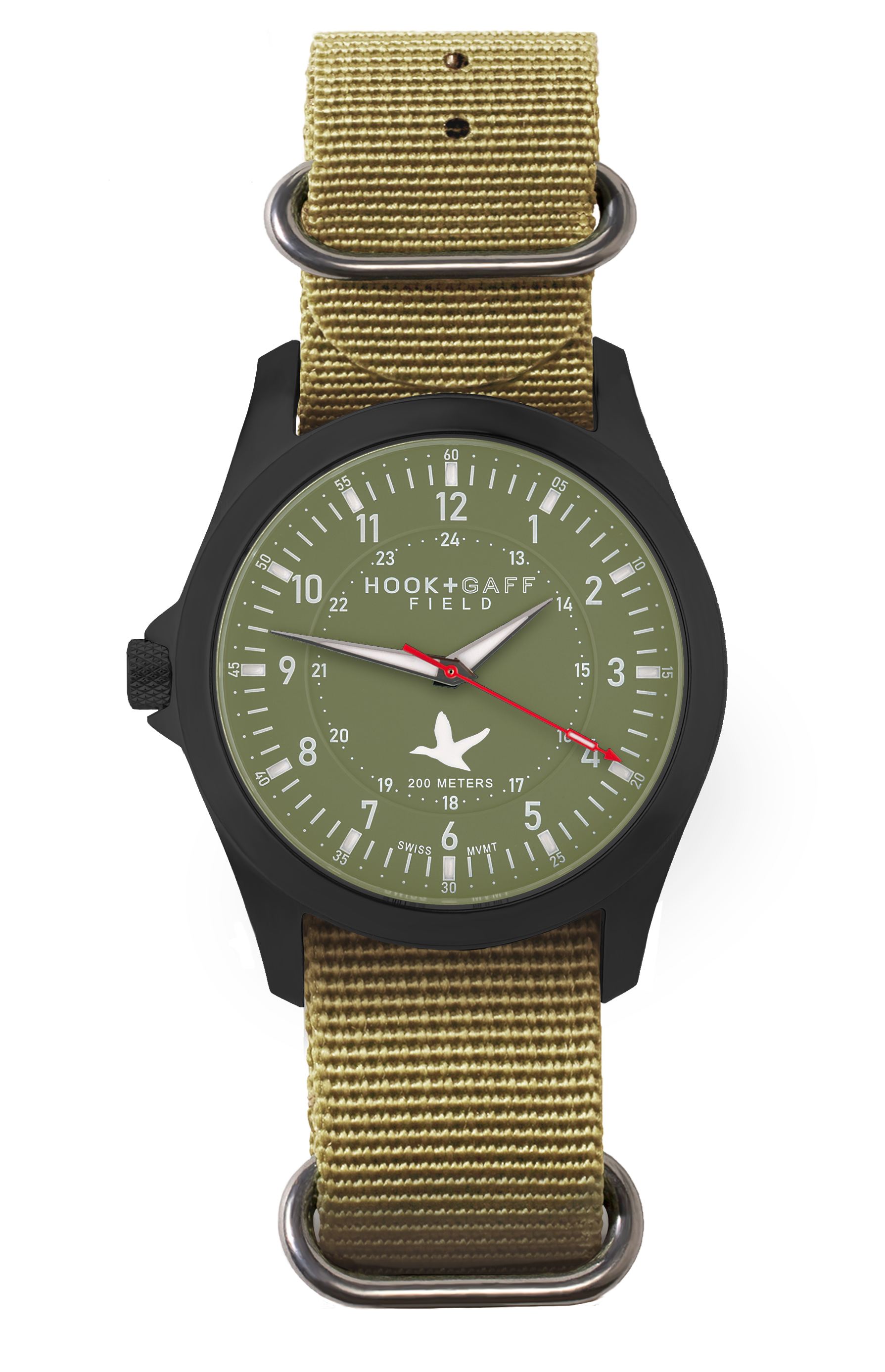 Field Watch Black PVD - Olive Dial