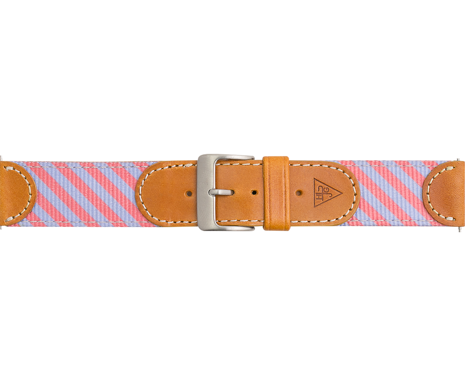 Woven Leather Watch Strap - Blue and Red