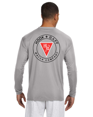 Merit Badge Long Sleeve Performance T-Shirt - Gray