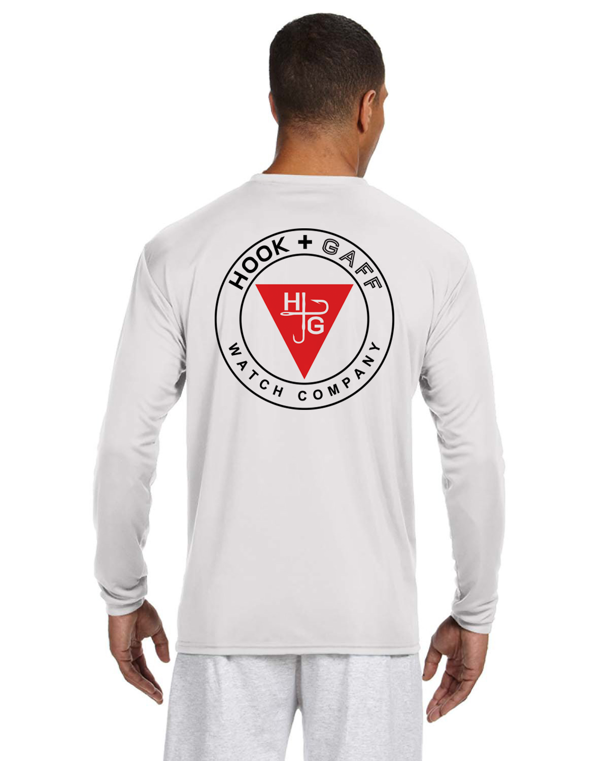 Merit Badge Long Sleeve performance T-Shirt - White
