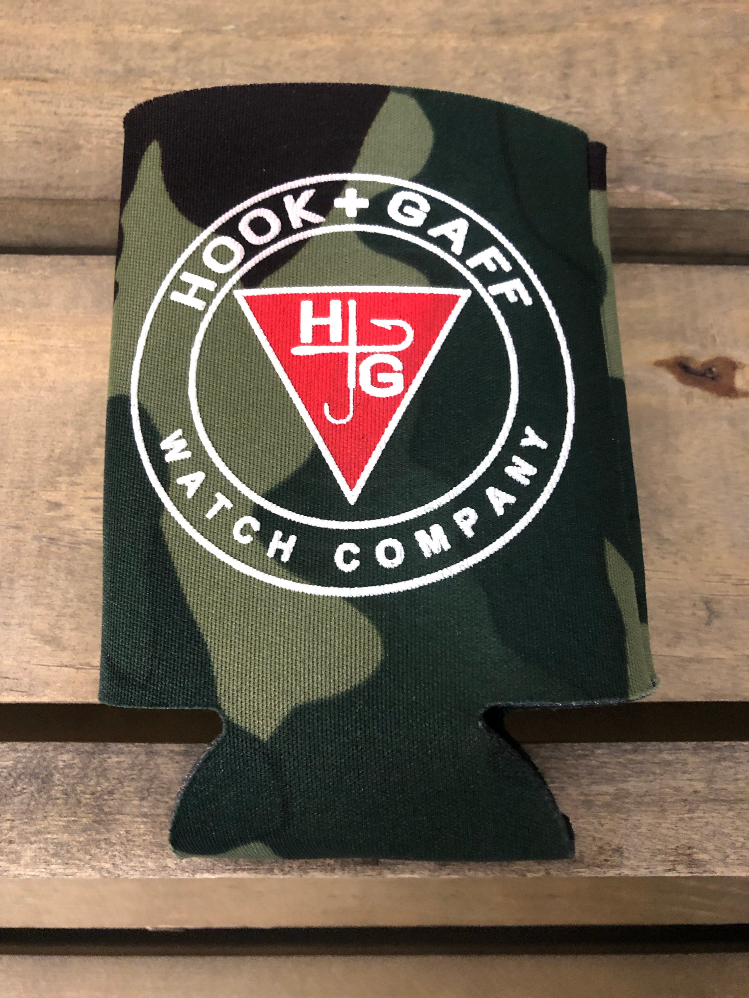 Hook+Gaff Camo Koozie