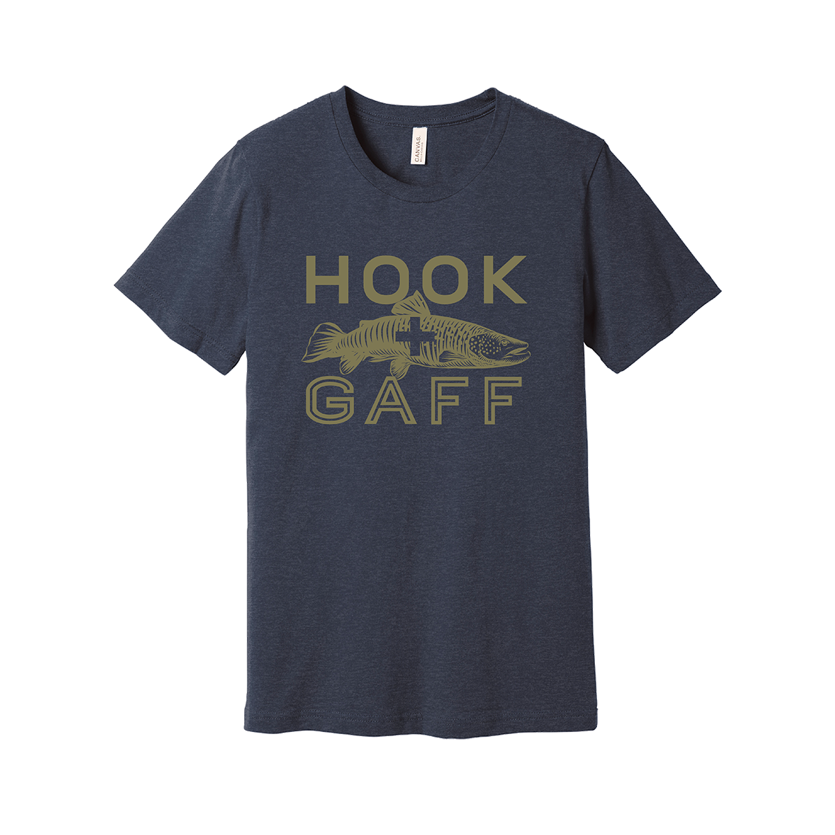 Heathered Navy Brown Trout Tee