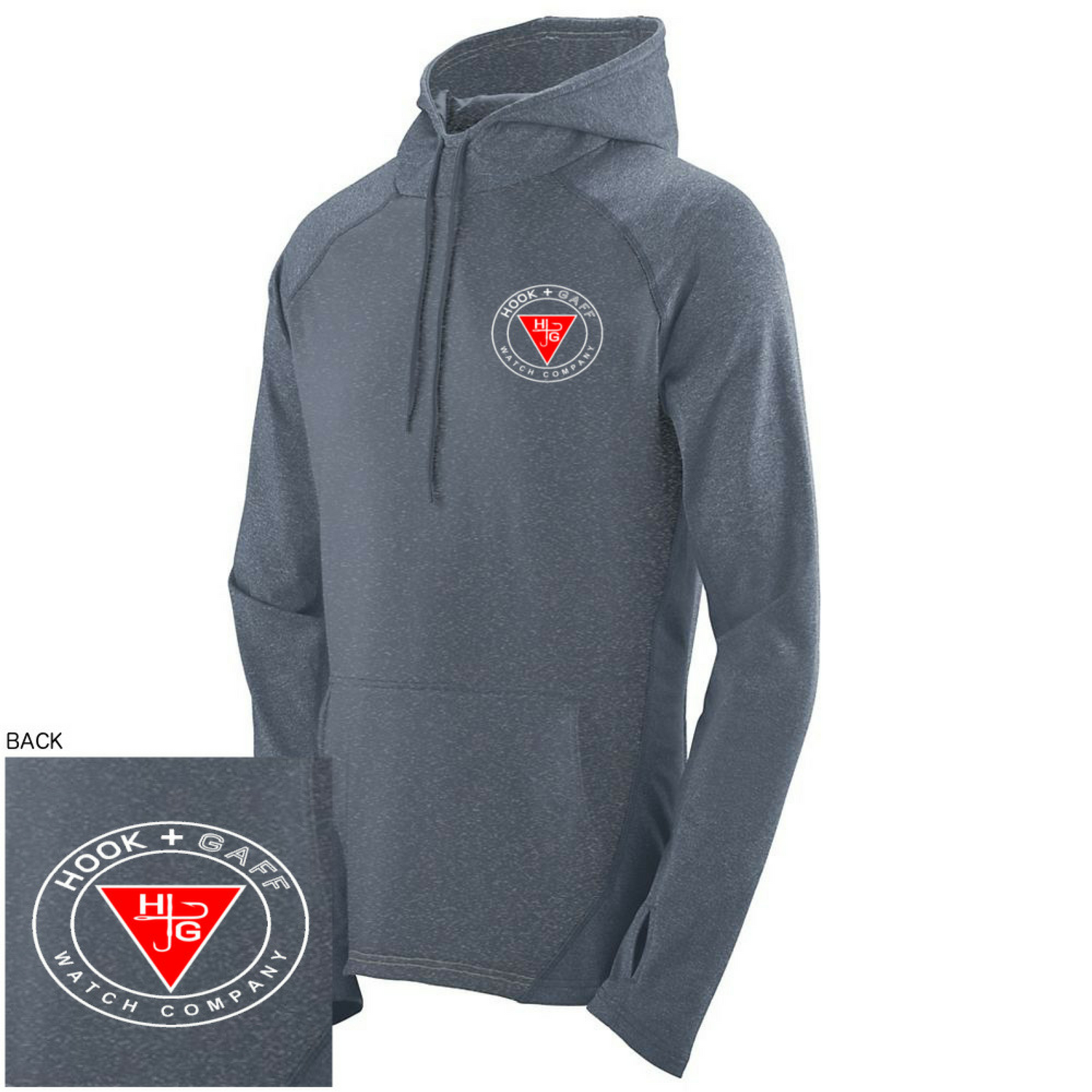 Gray Performance Hoodie - Hook + Gaff