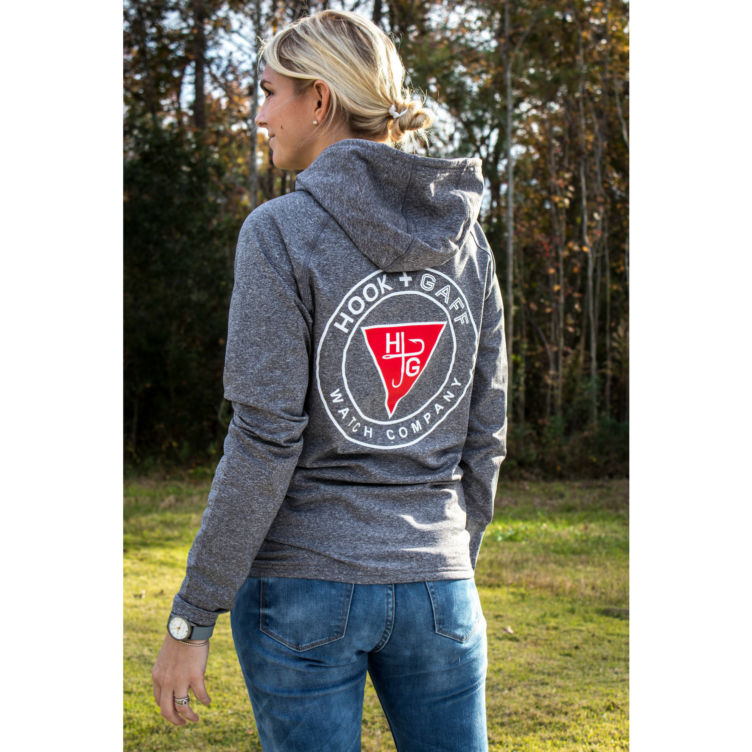Gray Performance Hoodie - Hook + Gaff