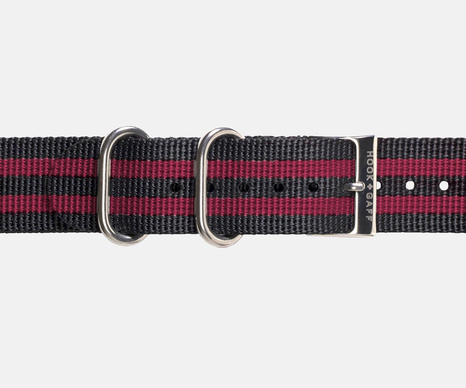 Garnet and Black G10 Nylon Watch Strap