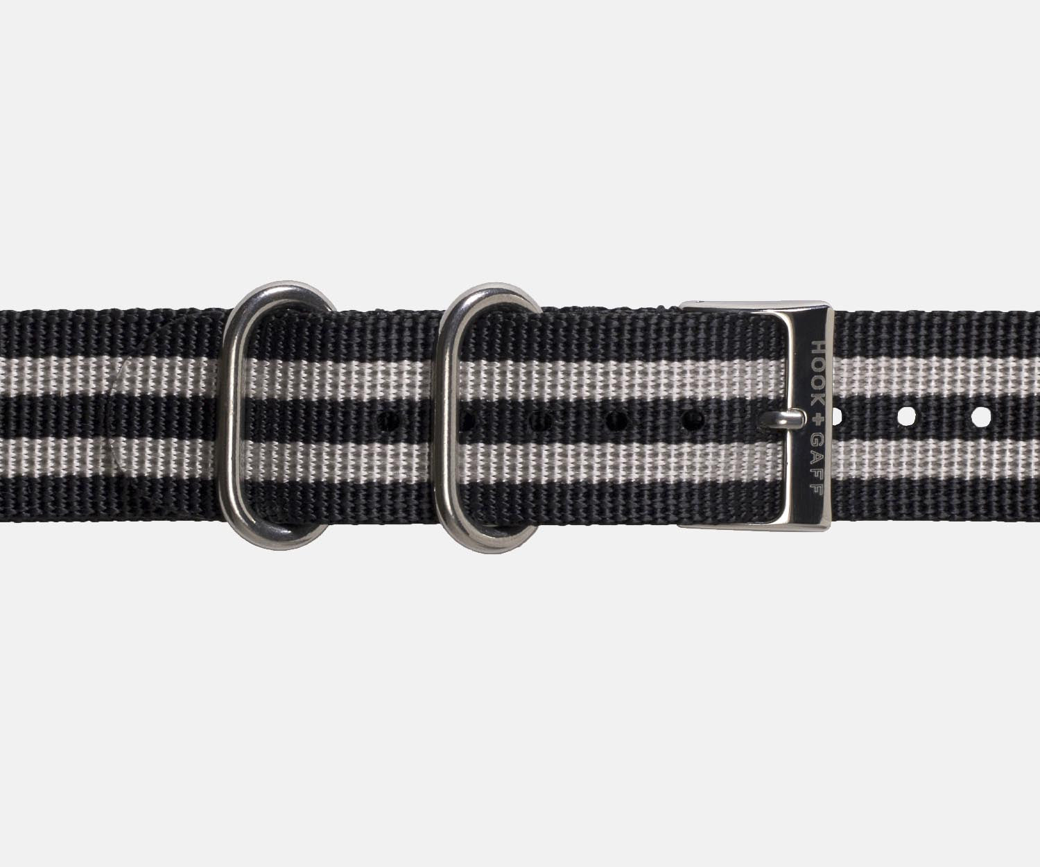 Black and Gray G10 Nylon Watch Strap