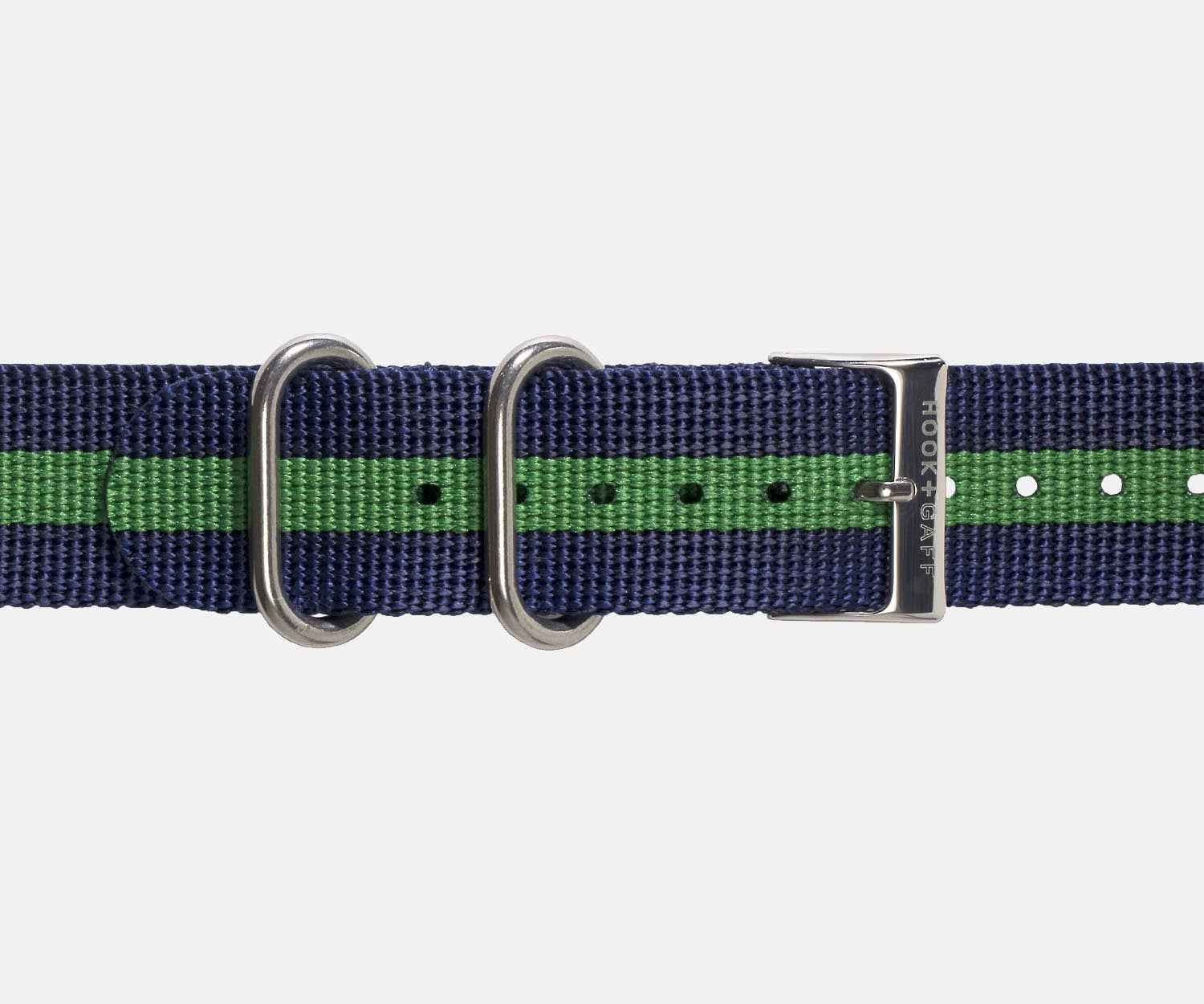 Navy and Green G10 Nylon Watch Strap