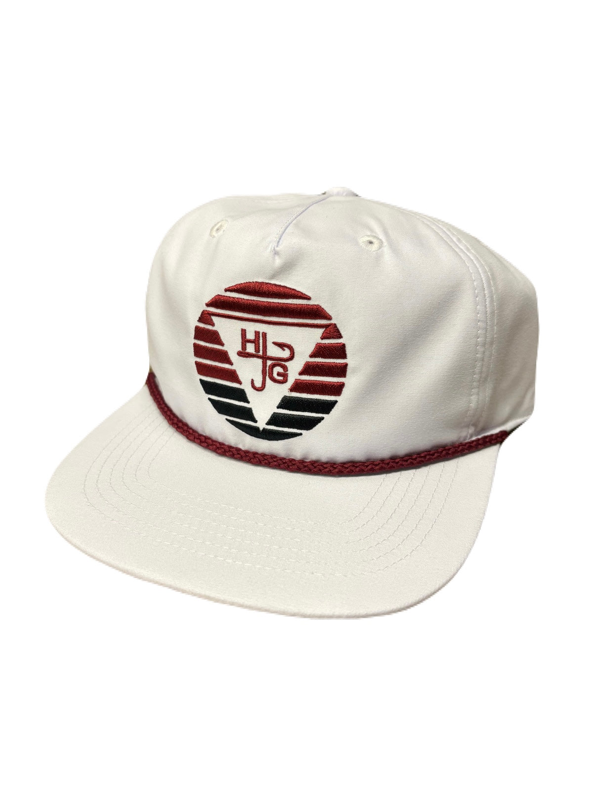 Collegiate Braided Rope Hat - White/Garnet/Black