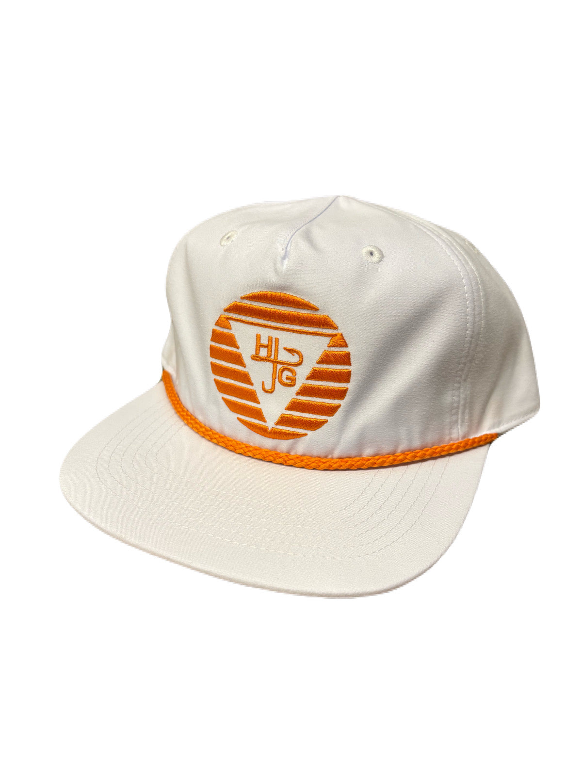 Collegiate Braided Rope Hat - White/Orange