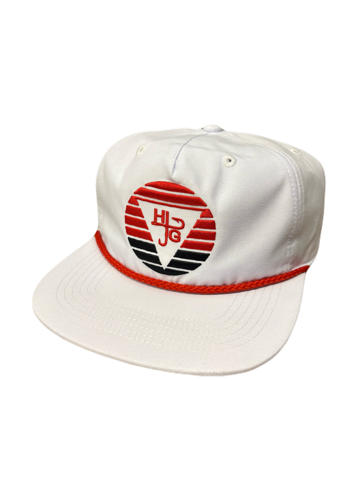 Collegiate Braided Rope Hat - White/Red/Black