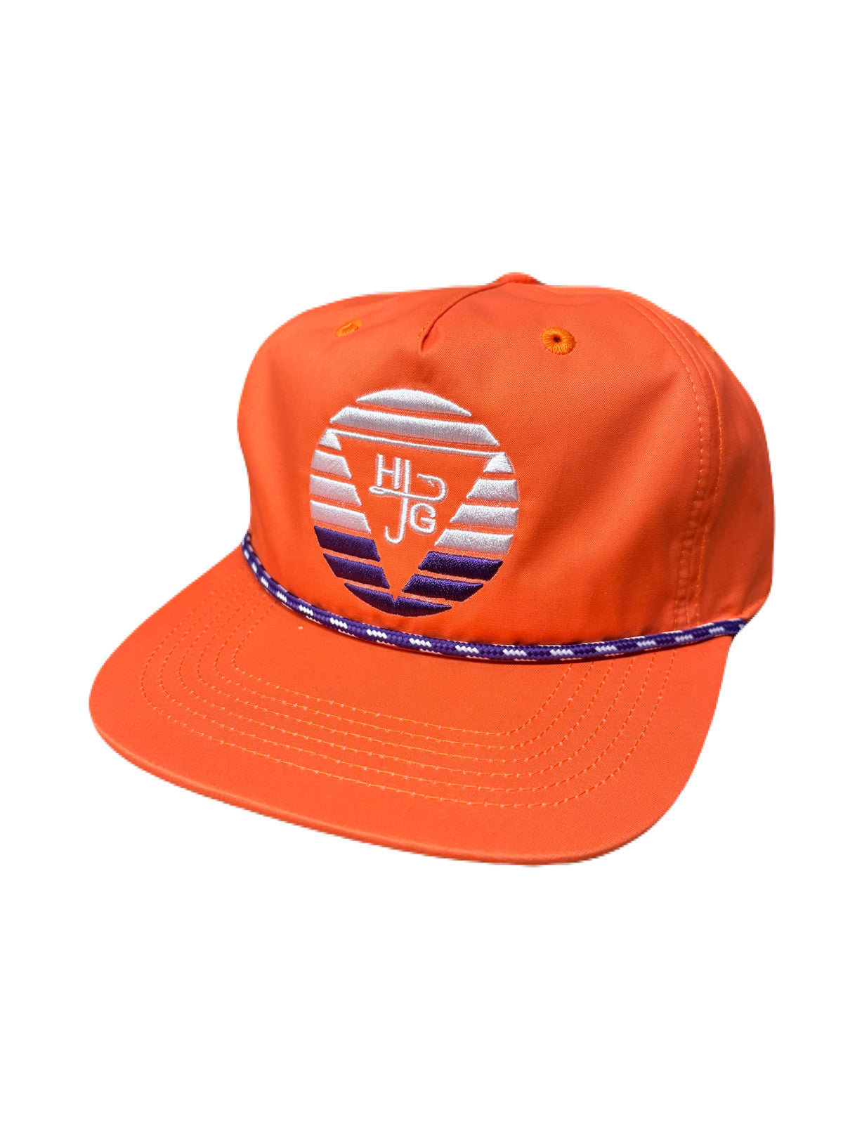 Collegiate Braided Rope Hat - Orange/Purple/White