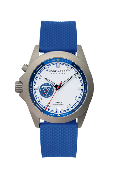King Tide Watch - Analog Tide Watch with Blue and White Dial – Hook+Gaff