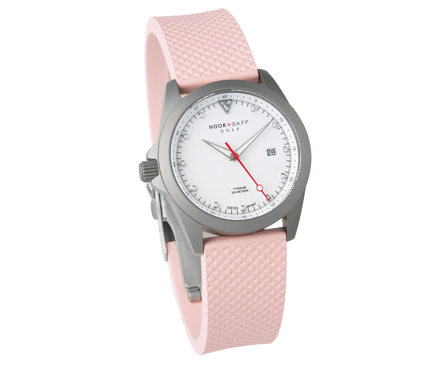 Women's Golf Watch - White Dial Pink Dive / White Dial