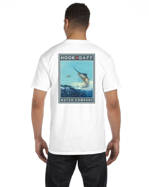 Blue Marlin T-Shirt - White