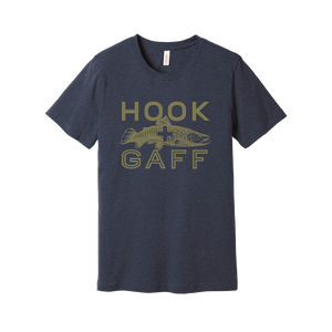Heathered Navy Brown Trout Tee
