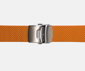 22mm Rubber Dive Watch Strap - Orange
