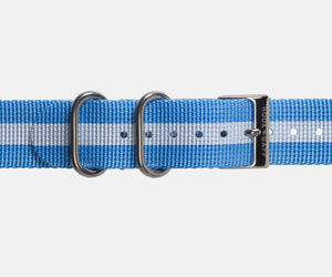 Light Blue and White G10 Nylon Watch Strap